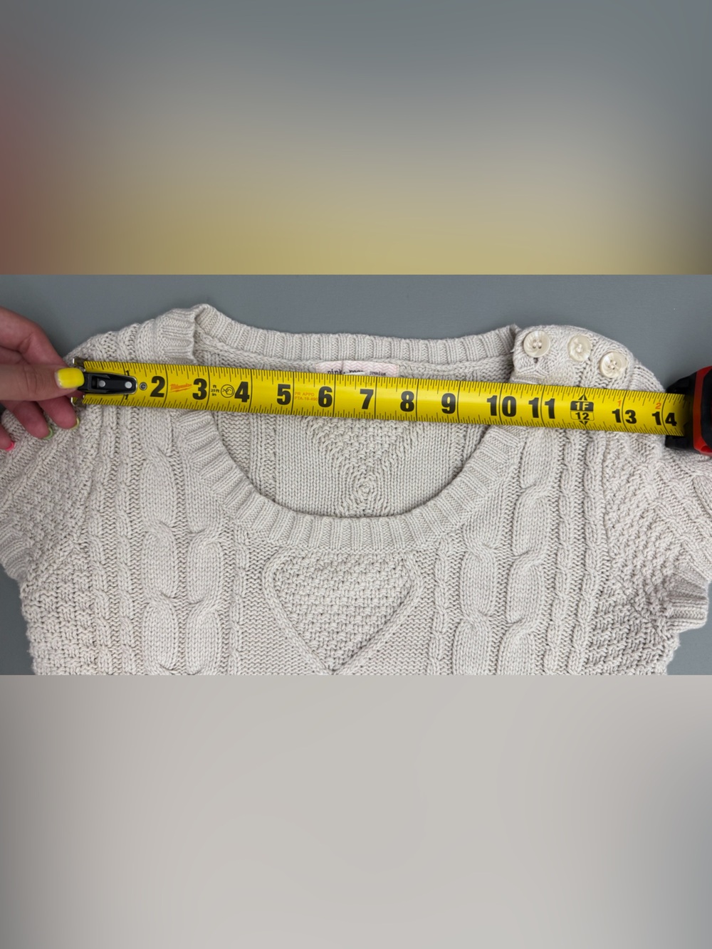 Pink Rose Premium Cable Knit Sweater Dress Women’s Medium Beige Cotton Blend - Picture 10 of 13